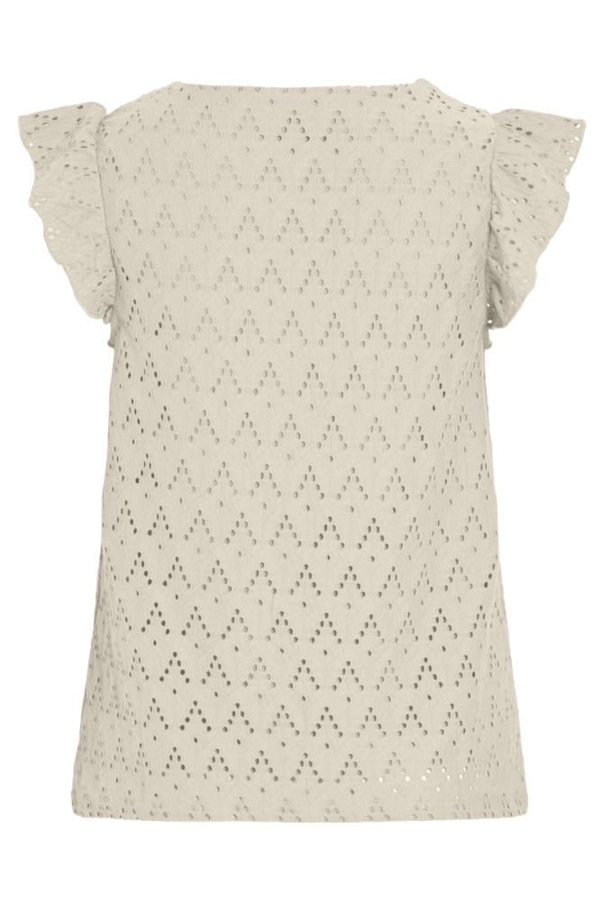 VIAMALINA V-NECK C/S TOP/PB 14104110 BIRCH